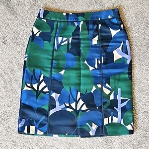 Ann Taylor Jacquard Tree Pencil Skirt